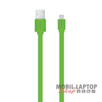 Astrum Micro USB bliszteres slim adatkábel zöld 1 méter